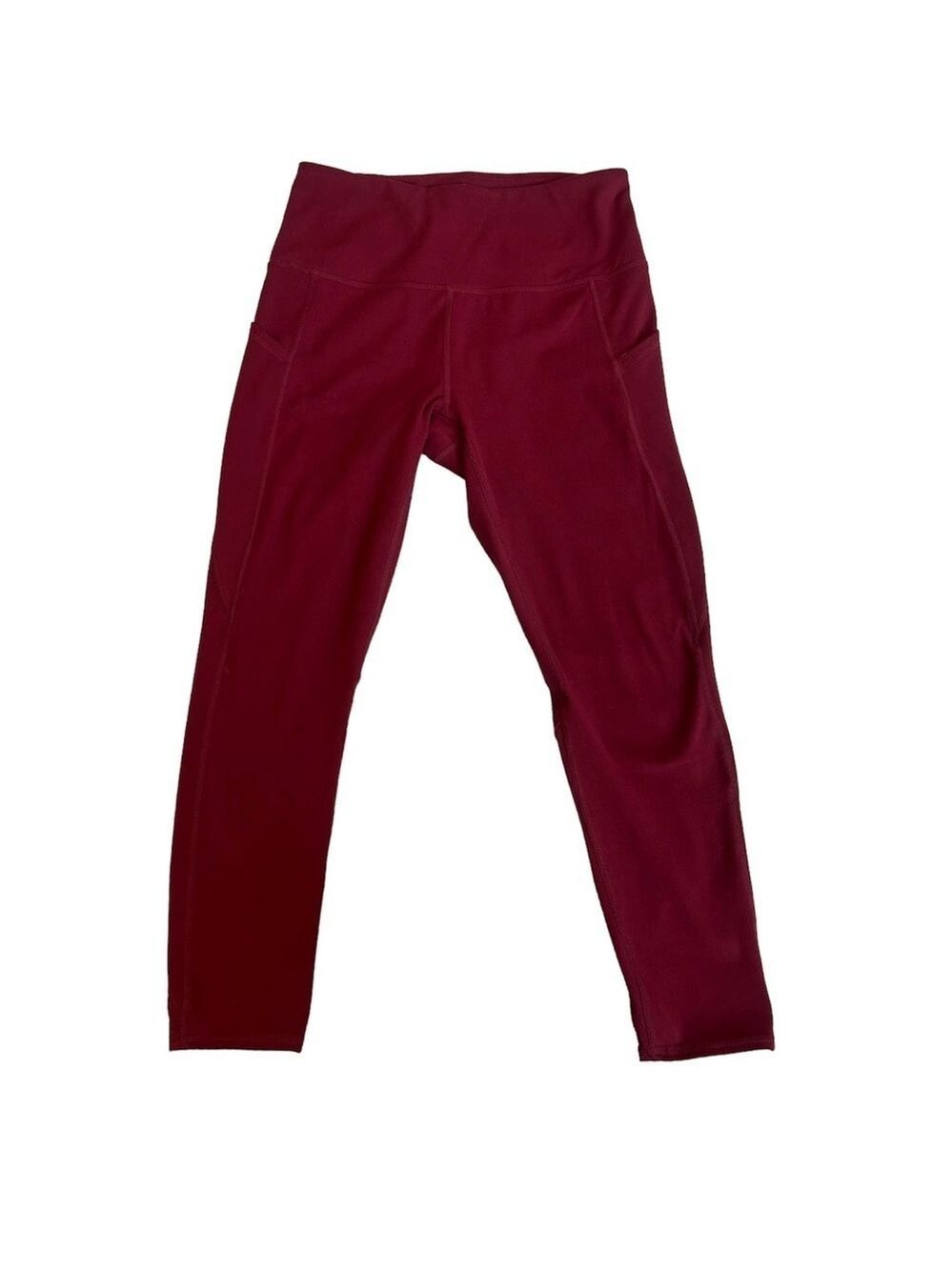 HEAD burgundy leggings with pockets Sz S - Picture 2 of 11